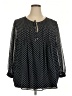 Tommy Hilfiger 100% Polyester Polka Dots Black 3/4 Sleeve Blouse Size 2X - photo 1