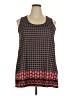 Weekend Suzanne Betro 100% Polyester Black Sleeveless Blouse Size 2X - photo 1