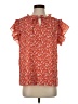 Blue Sol 100% Polyester Orange Short Sleeve Blouse Size 1 - photo 1