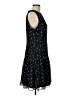 Ann Taylor 100% Polyester Stars Black Casual Dress Size 12 - photo 4