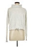 10 Tree Metallic Silver White Turtleneck Sweater Size L - photo 1