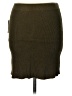 Free People 100% Cotton Solid Green Casual Skirt Size L - photo 2