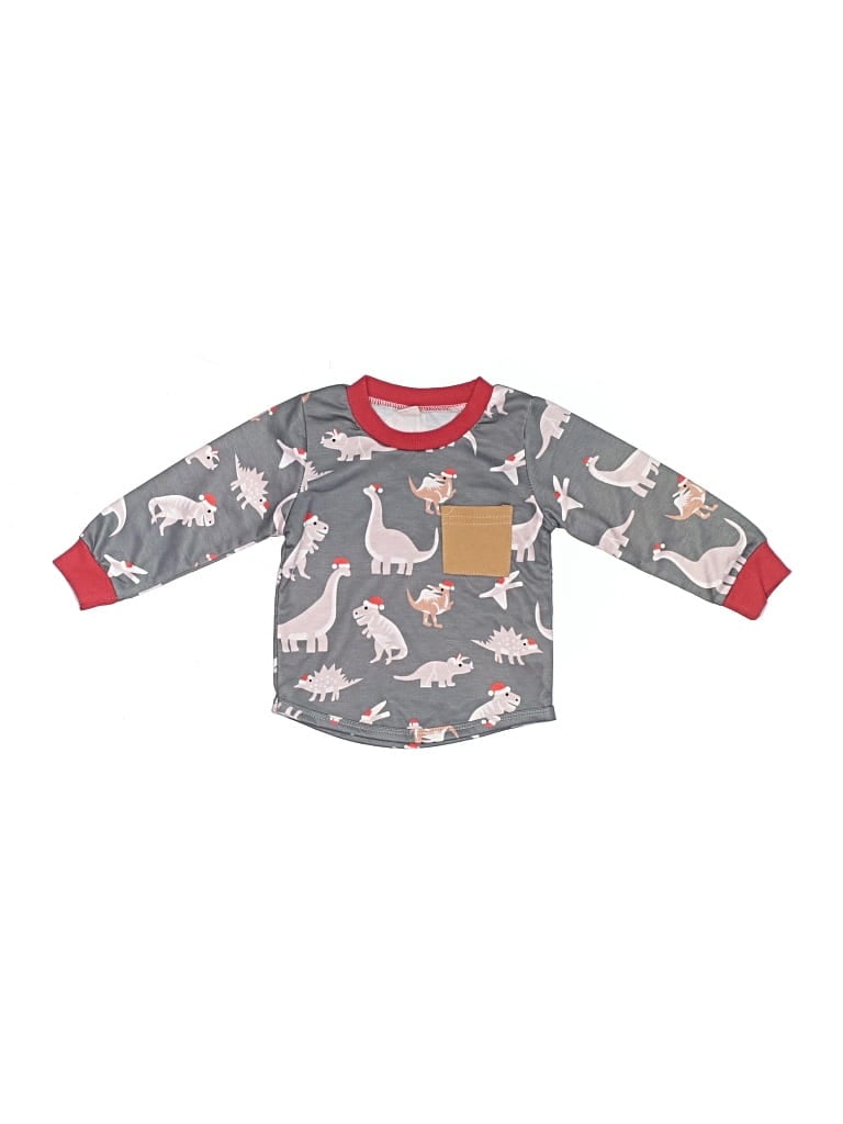 Pre-owned Unbranded Kids' Long Sleeve T-shirt In Gray