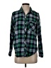 Aerie Plaid Green Long Sleeve Button-Down Shirt Size S - photo 1