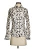 Boden Floral Gray Long Sleeve Blouse Size 2 - photo 1