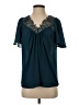 MNG Suit Teal Short Sleeve Blouse Size 4 - photo 1