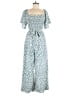 Hayden 100% Polyester Floral Blue Jumpsuit Size M - photo 1