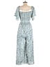 Hayden 100% Polyester Floral Blue Jumpsuit Size M - photo 2