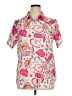 Unbranded 100% Polyester Hearts Pink Short Sleeve Blouse Size XL - photo 1