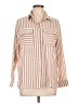 Assorted Brands Stripes Tan Long Sleeve Button-Down Shirt Size L - photo 1