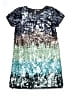 Next 100% Polyester Print Teal Dress Size 14 - photo 1