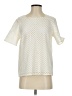 Tory Burch Chevron-herringbone Ivory Short Sleeve Blouse Size S - photo 1