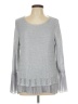 Sioni Silver Long Sleeve Blouse Size L - photo 1
