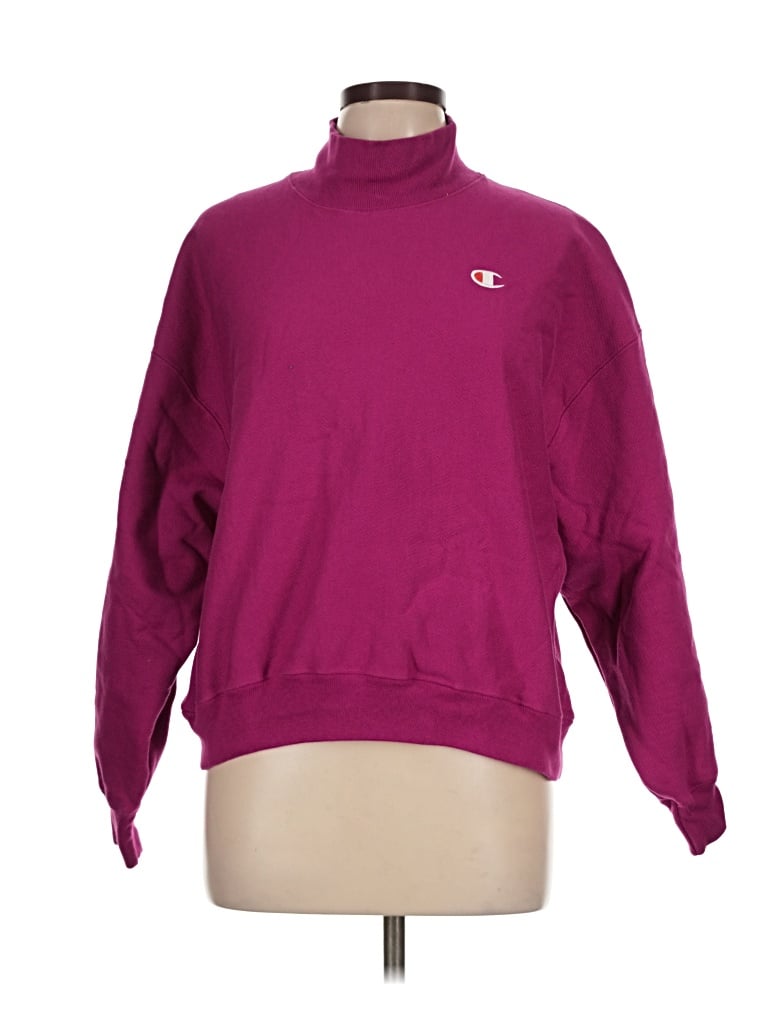 Pre-owned Champion Turtleneck Sweater In Burgundy