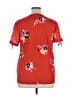 ModCloth 100% Polyester Red Short Sleeve Blouse Size XL - photo 2