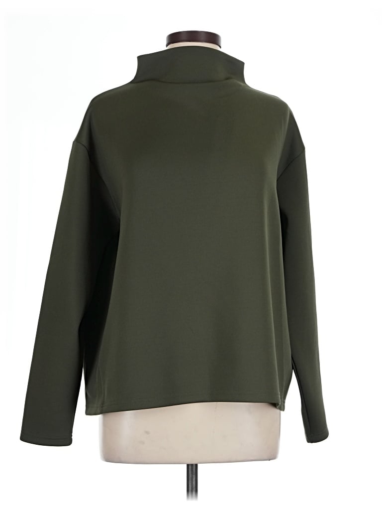 ADAY Long Sleeve Turtleneck: Green Tops - Size Large