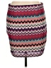 Express 100% Polyester Chevron-herringbone Burgundy Casual Skirt Size M - photo 2