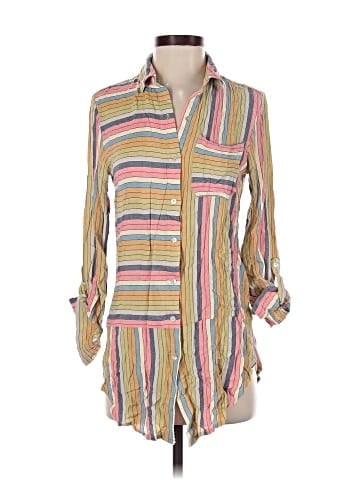 Isabella Rose 3/4 Sleeve Button-Down Shirt (view 1)