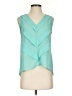 Valentine Teal Sleeveless Blouse Size S - photo 1