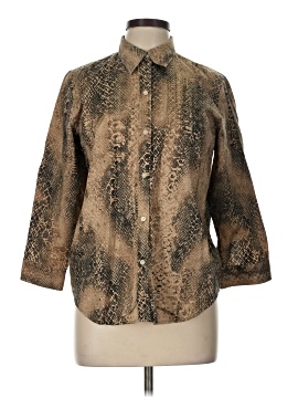 Lauren by Ralph Lauren 3/4 Sleeve Button-Down Shirt (view 1)