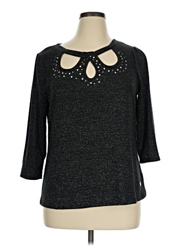 Adrienne Vittadini 3/4 Sleeve Top (view 1)