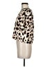 Topshop 100% Polyester Animal Print Ivory Short Sleeve Blouse Size 6 - photo 5