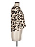 Topshop 100% Polyester Animal Print Ivory Short Sleeve Blouse Size 6 - photo 4