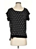 Olive and Oak 100% Polyester Graphic Black Short Sleeve Top Size S - photo 1