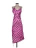 Optimo 100% Polyester Polka Dots Pink Casual Dress Size XS - photo 1