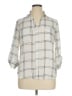 Iz Byer 100% Polyester Plaid Ivory 3/4 Sleeve Blouse Size XL - photo 1