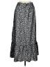 Unbranded 100% Polyester Floral Black Gray Casual Skirt Size L - photo 1