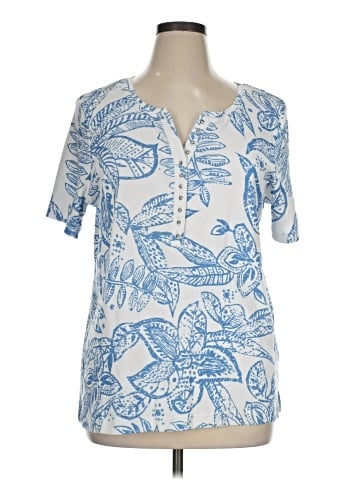 Quacker Factory Short Sleeve Henley (view 1)