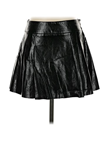 MNG Faux Leather Skirt (view 1)