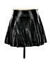 MNG 100% Polyester Solid Black Faux Leather Skirt Size 4 - photo 1