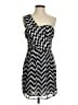 H&M 100% Polyester Chevron-herringbone Black Cocktail Dress Size 8 - photo 1