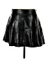 MNG 100% Polyester Solid Black Faux Leather Skirt Size 4 - photo 2