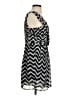 H&M 100% Polyester Chevron-herringbone Black Cocktail Dress Size 8 - photo 4