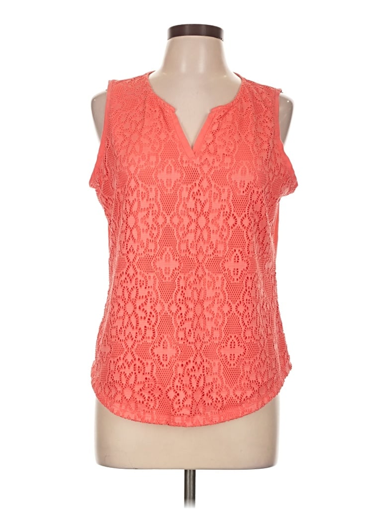 Pre-owned Liz Claiborne Sleeveless T-shirt In Orange