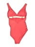 Kona Sol 100% Polyester Solid Red One Piece Swimsuit Size S - photo 2