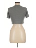 Shein 100% Cotton Gray Short Sleeve Top Size M - photo 2