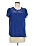 Meraki 100% Polyester Blue Short Sleeve Blouse Size M - photo 1