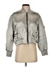 Elizabeth and James 100% Viscose Metallic Silver Jacket Size S - photo 1