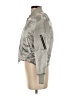 Elizabeth and James 100% Viscose Metallic Silver Jacket Size S - photo 5
