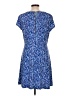 MICHAEL Michael Kors Print Blue Casual Dress Size L - photo 2