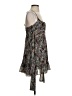 Blush 100% Polyester Paisley Gray Brown Cocktail Dress Size M - photo 5
