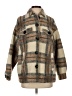 Zara 100% Acetate Plaid Brown Coat Size S - photo 1
