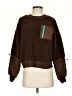 New In 100% Polyester Color Block Brown Pullover Sweater Size S - photo 1