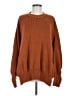 Free People Solid Brown Pullover Sweater Size M - photo 1