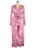 Shein Chevron-herringbone Pink Jumpsuit Size XL - photo 1