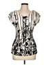 Assorted Brands Floral Multi Color Silver Short Sleeve Top Size L (estimated) - photo 1